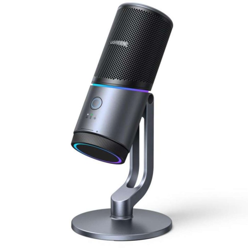 USB микрофон UGREEN CM769 35629 кардиоидный 24‑бит/96 кГц с шумоподавлением и мониторингом