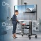 Мобильная стойка ONKRON TS2811 черная для телевизора на колесах