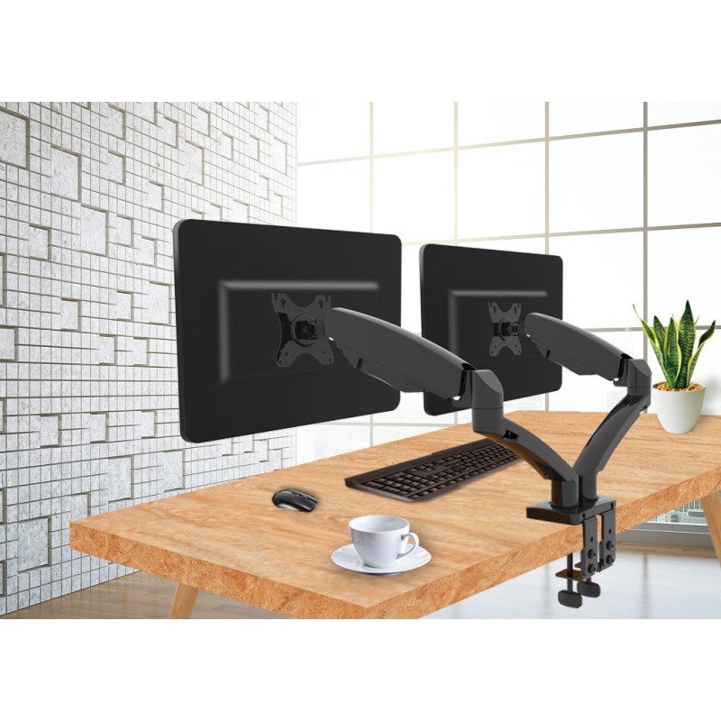 Настольное крепление для двух мониторов Wize WDA2-32