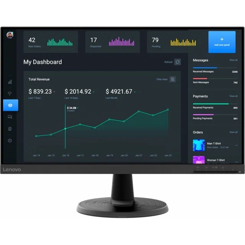 Монитор Lenovo ThinkVision C27-40 (63DDKAT6EU) 27"
