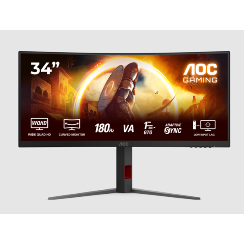 Монитор 34" AOC CU34G4/01 VA 3440x1440 180Hz 0.5ms изогнутый