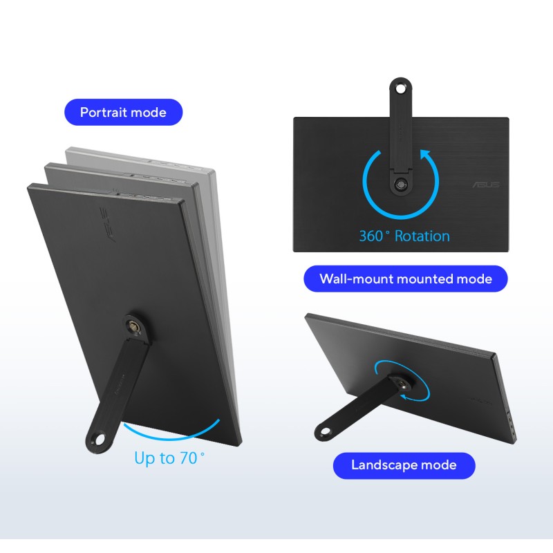 Монитор ASUS MB169CK 15.6" IPS (FHD, USB-C, ультратонкий, для ноутбука)