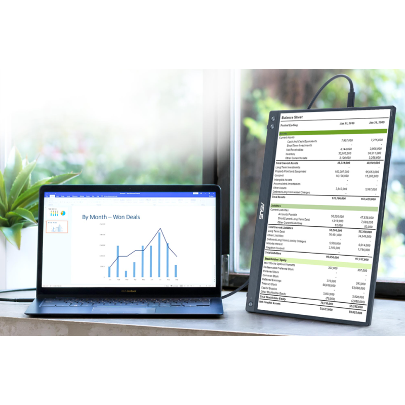 Портативный монитор ASUS MB16AHV 15.6" IPS (FHD, 60 Гц, USB-C, портативный)