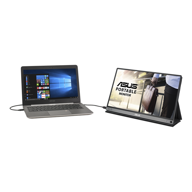Портативный монитор ASUS MB16AP 15.6" IPS (FHD, с аккумулятором 7800 мАч, USB-C, портативный)