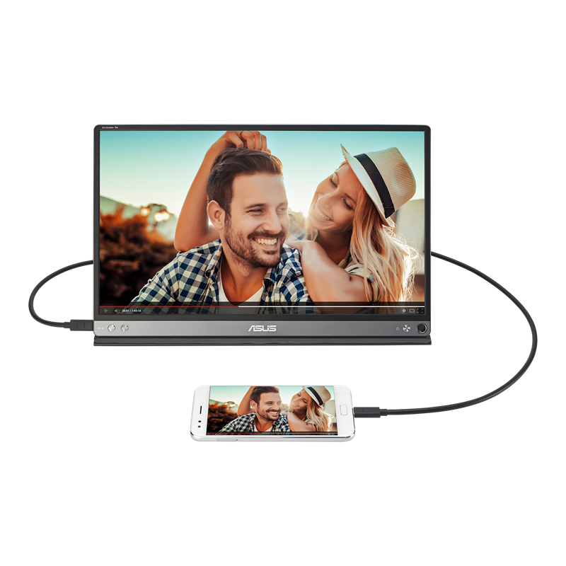 Портативный монитор ASUS MB16AP 15.6" IPS (FHD, с аккумулятором 7800 мАч, USB-C, портативный)