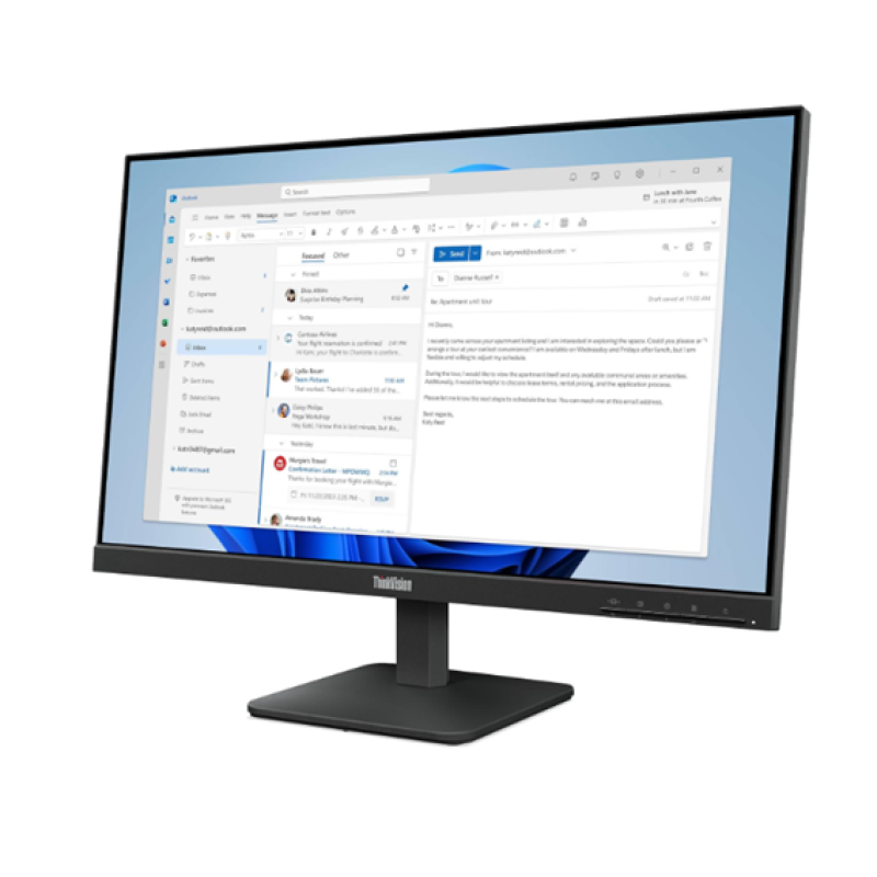 Монитор Lenovo ThinkVision S24-4e 23.8" IPS (Full HD, 100 Гц, 4 мс, HDMI, VGA)