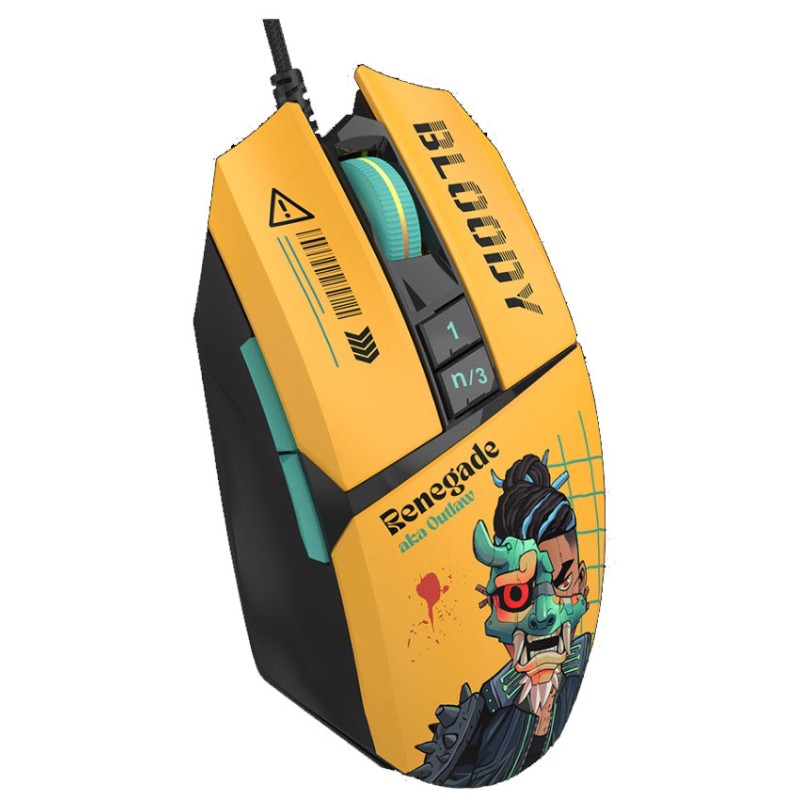 Мышь Bloody W63Max Renegade Yellow Sunset SAVAGE — точность и стиль