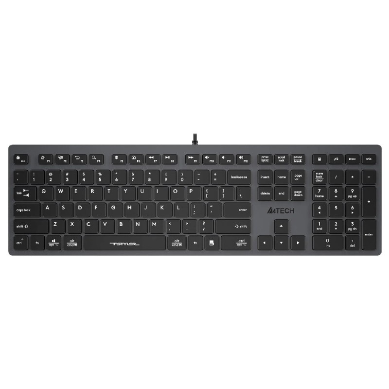 Клавиатура A4Tech Fstyler FX50 серый USB slim Multimedia