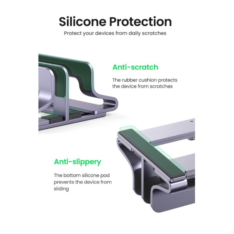 Вертикальная подставка для ноутбука UGREEN LP258 (60643) на два слота