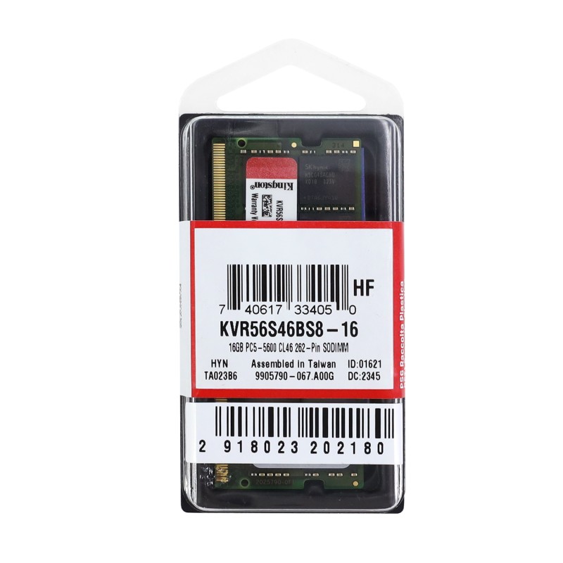 Оперативная память для ноутбука Kingston KVR56S46BS8-16 16GB DDR5 SO-DIMM 5600MHz