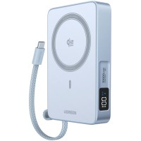 Магнитный пауэрбанк UGREEN PB773 (65958B) 10000mAh 30W 25W Qi2 встроенный кабель USB-C