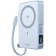 Магнитный пауэрбанк UGREEN PB773 (65958B) 10000mAh 30W 25W Qi2 встроенный кабель USB-C