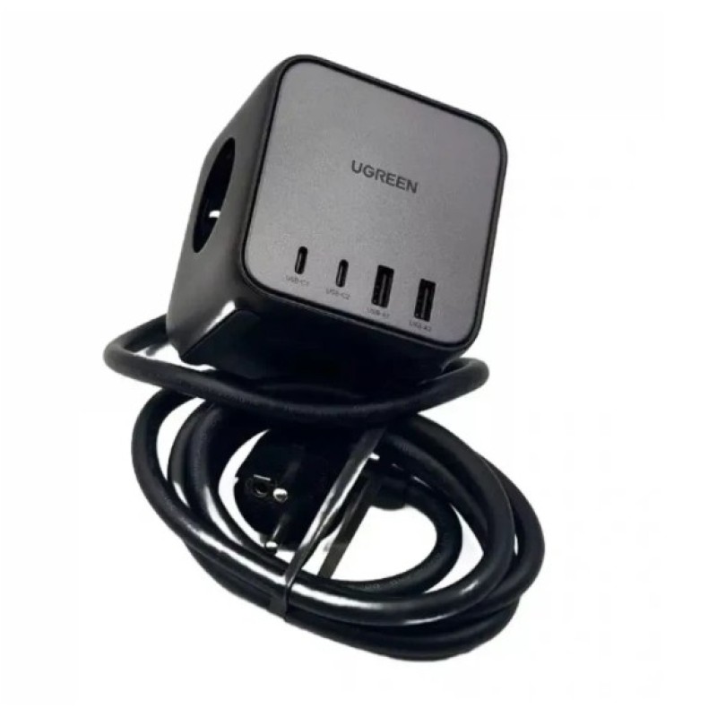 Сетевое зарядное устройство UGREEN CD268 60113 65W 2xUSB-C 2xUSB-A 3 розетки 1.8 м