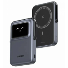 Пауэрбанк UGREEN PB572 45327 10000 мАч магнитный, 20W USB-C, 7.5W беспроводная зарядка, с подставкой