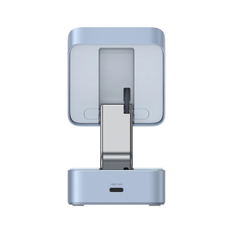 Беспроводная магнитная зарядка Ugreen W752 (55960B) 2‑в‑1 25W Qi2 складная, серебристо‑голубой