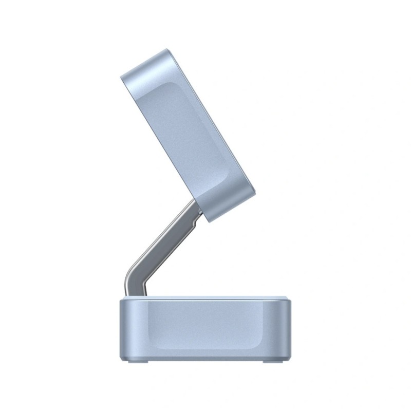 Беспроводная магнитная зарядка Ugreen W752 (55960B) 2‑в‑1 25W Qi2 складная, серебристо‑голубой