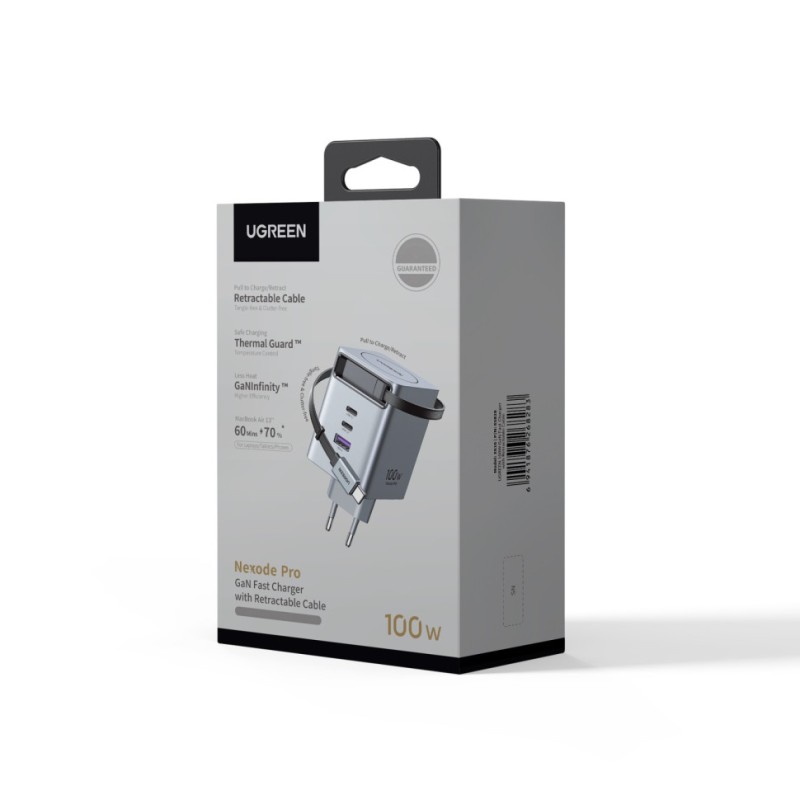 Зарядное устройство UGREEN X616 (65828) 100W GaN 3C1A QC4.0+ 0.75m кабель