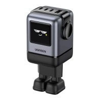 Сетевое зарядное устройство UGREEN X688 (45515B) 100W GaN 3xUSB-C + USB-A TFT-дисплей