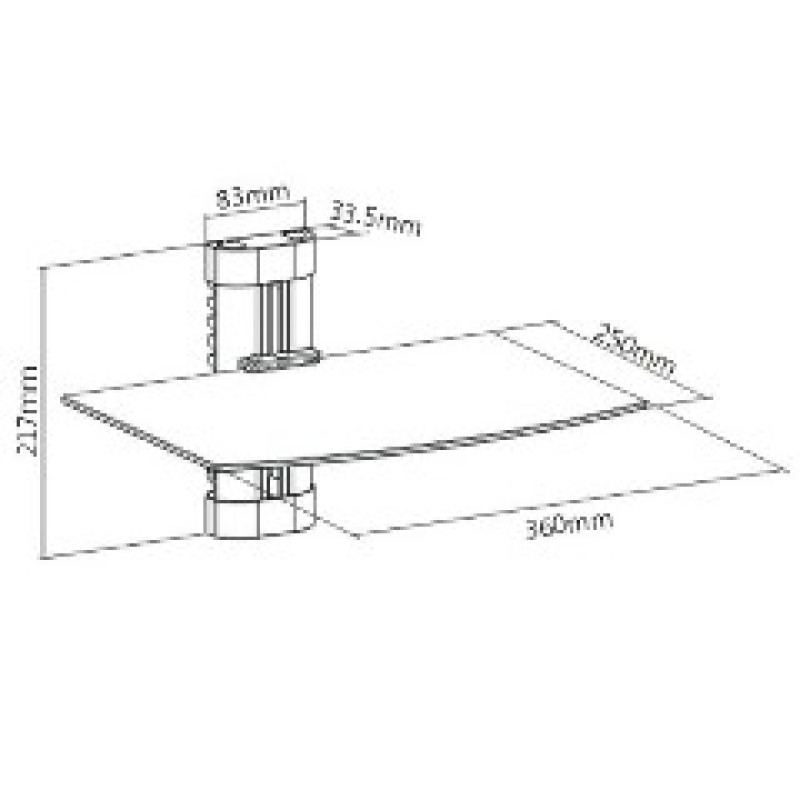 Настенный кронштейн для DVD Brateck  DVD-291