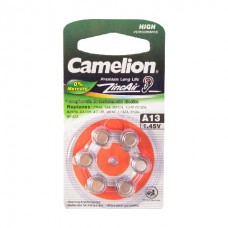 Батарейка Camelion Zinc Air A13-BP6(0%Hg)