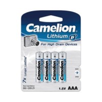 Батарейка Camelion AAA  FR03-BP4, Lithium P7, 1.5V