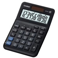 Калькулятор настольный Casio MS-10F-WA-EP черный 10-разрядный с конвертацией валют