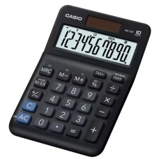 Калькулятор настольный Casio MS-10F-WA-EP черный 10-разрядный с конвертацией валют