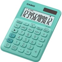 Калькулятор настольный Casio MS-20UC-GN-W-EC 12-разрядный с зелёным корпусом