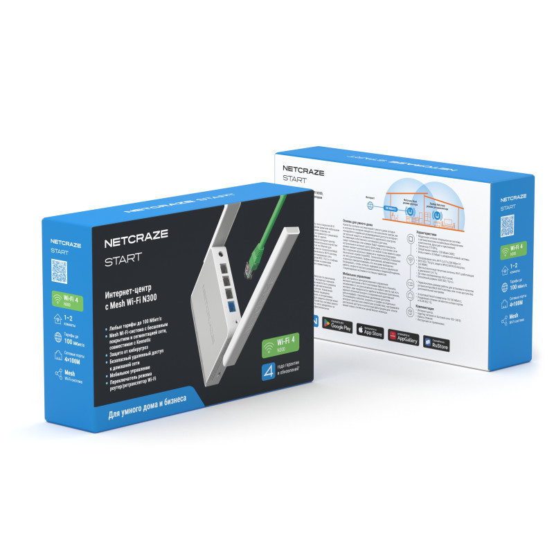 Роутер Netcraze Start NC-1112 Wi‑Fi 4 N300 Mesh