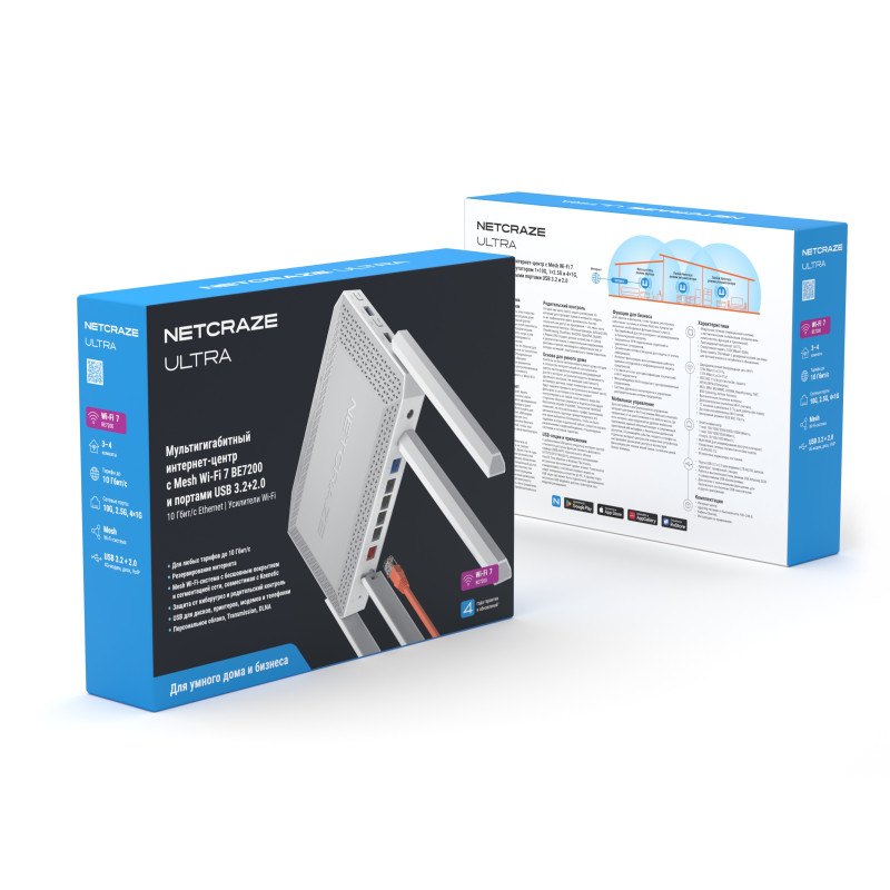 Роутер Netcraze Ultra NC-1812 Wi‑Fi 7 BE7200 10G
