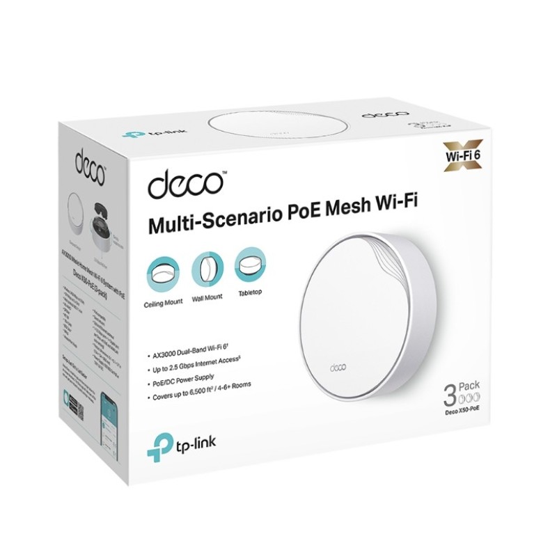 Mesh система TP-Link Deco X50-PoE (3-Pack)