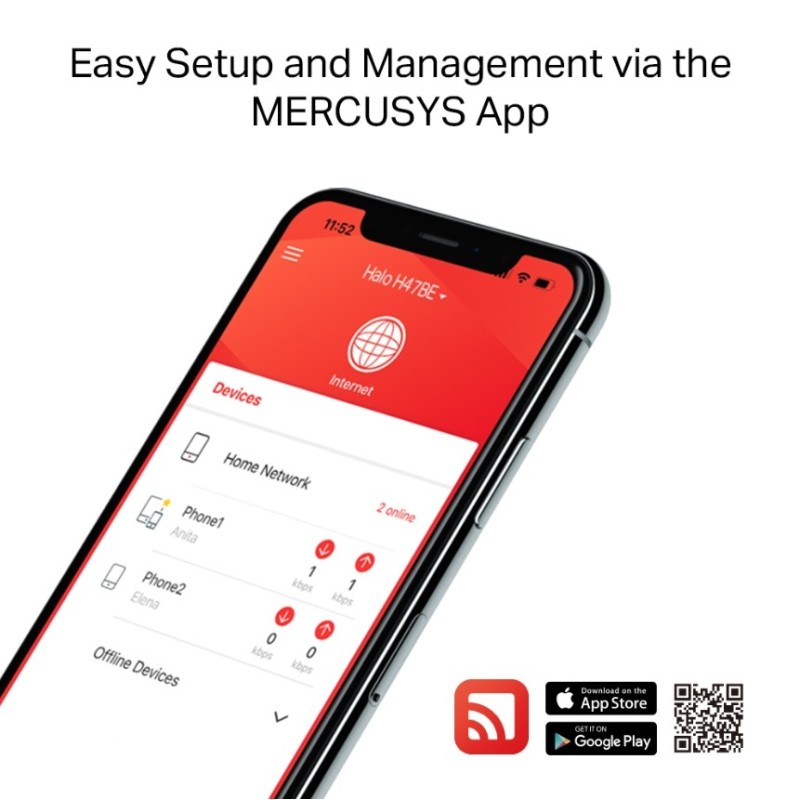 Mesh система Mercusys Halo H47BE (2-Pack)