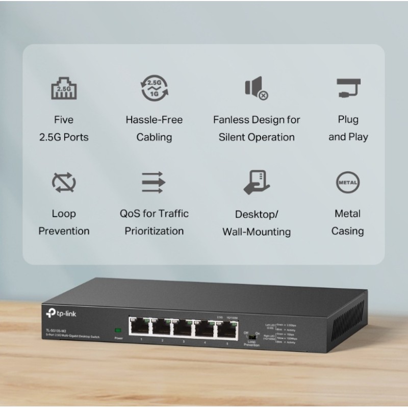 Коммутатор TP-Link TL-SG105-M2