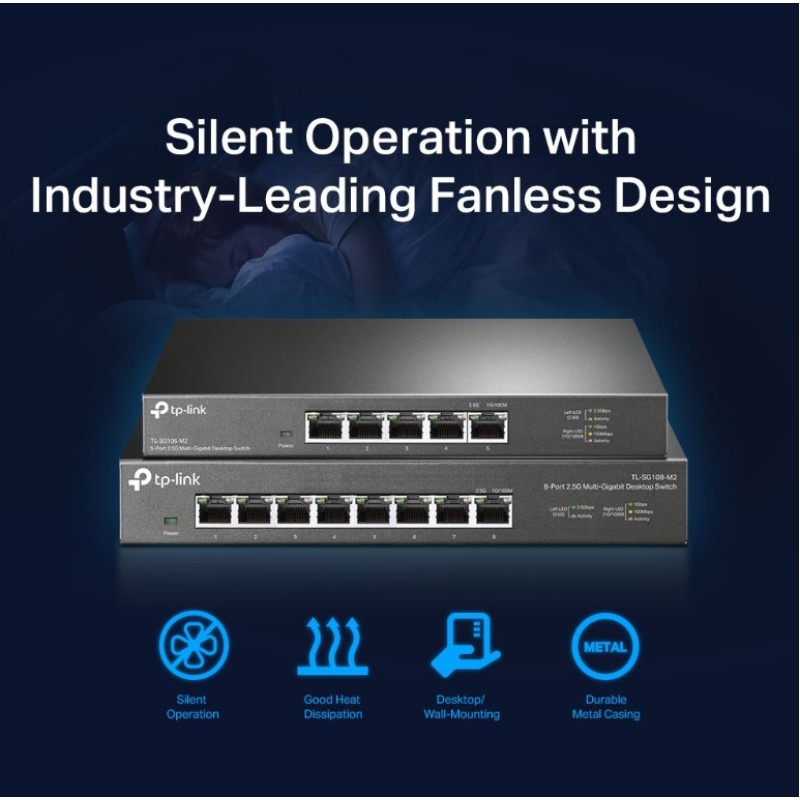 Коммутатор TP-Link TL-SG108-M2
