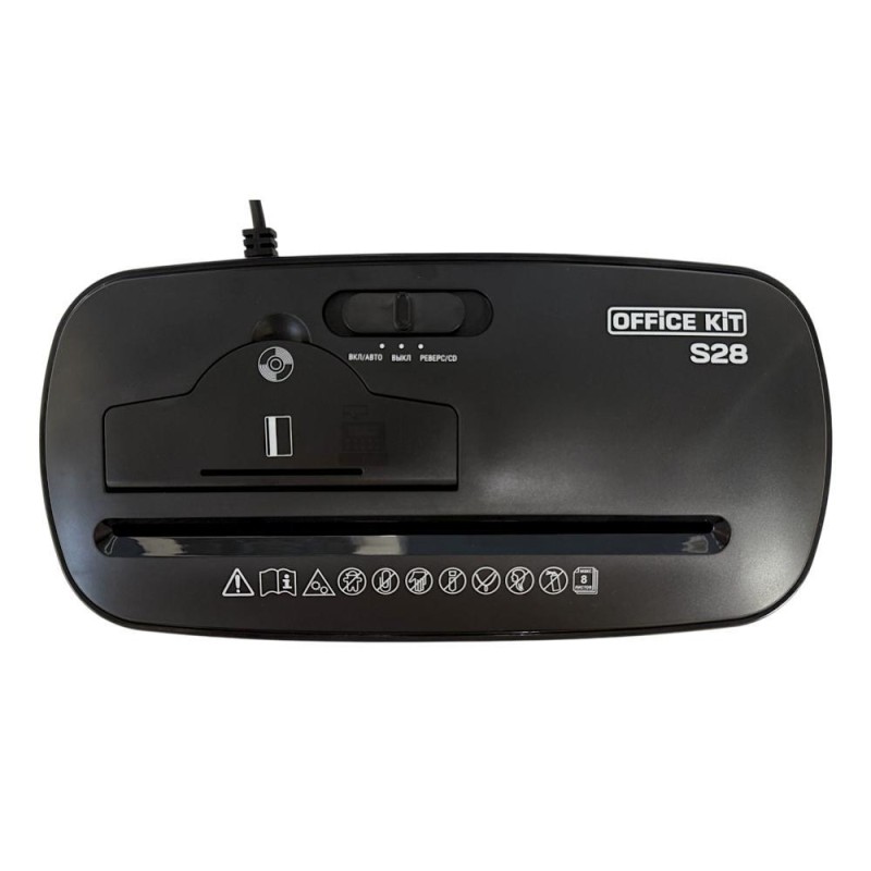 Шредер Office Kit S28 5,8 персональный, 6–8 листов, корзина 12 л.