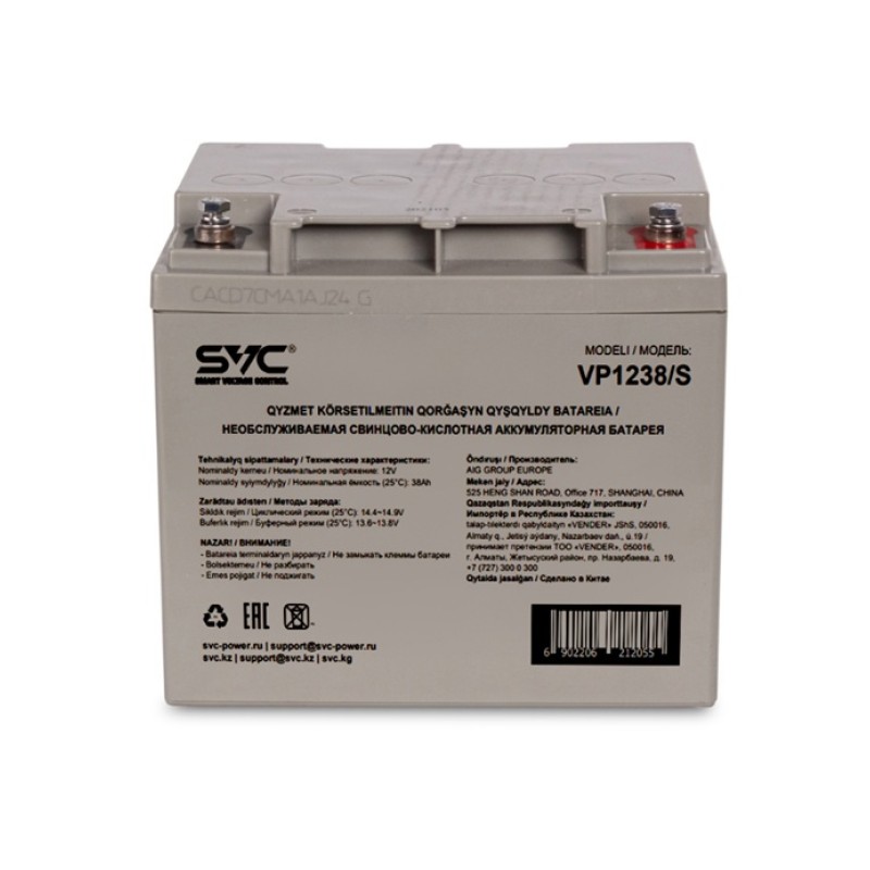 Батарея SVC VP1238/S 12V 38Ah