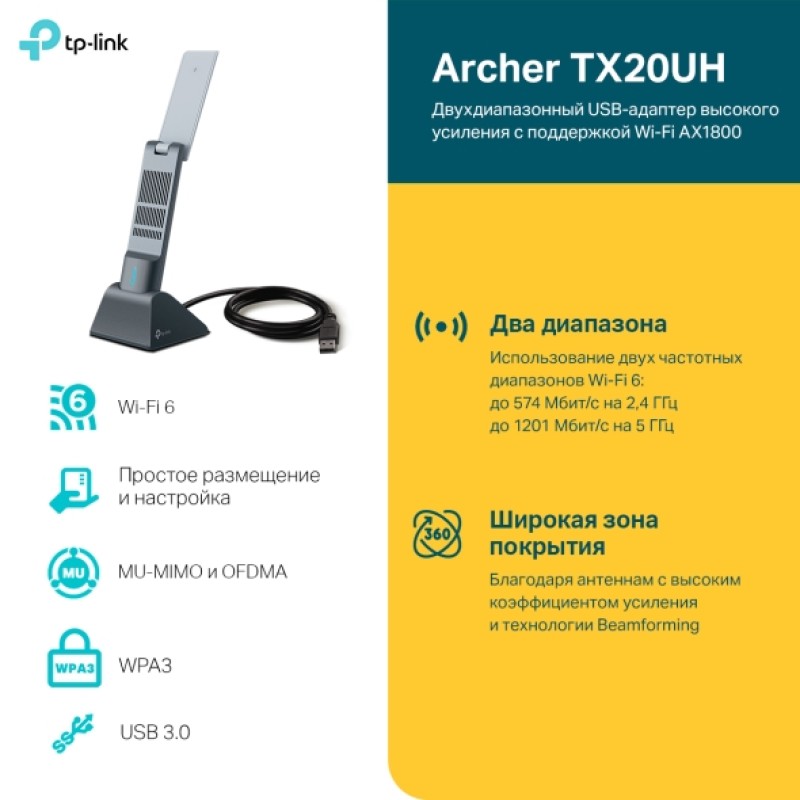 WiFi адаптер TP-Link Archer TX20UH
