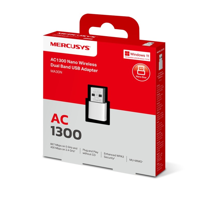 Wi-Fi адаптер Mercusys MA30N